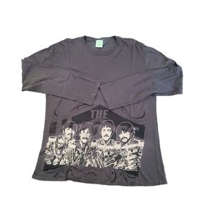 AUTHENTIC Y2K The Beatles Tee Black with Graphic - Unisex Retro Rock Size XL